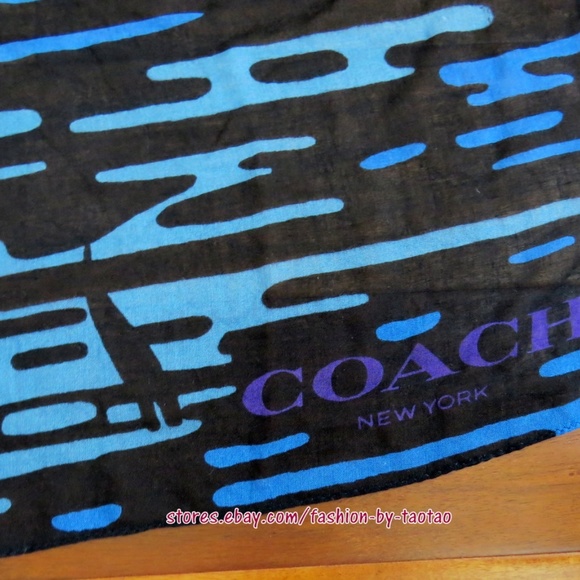 New w Tag Coach 54265 Landscape Shawl Scarf - Picture 4 of 5